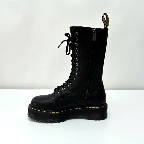 NIB Unisex Dr. Martens 1B99 Quad Black Leather Boots - W10; M9 - Picture 4 of 12